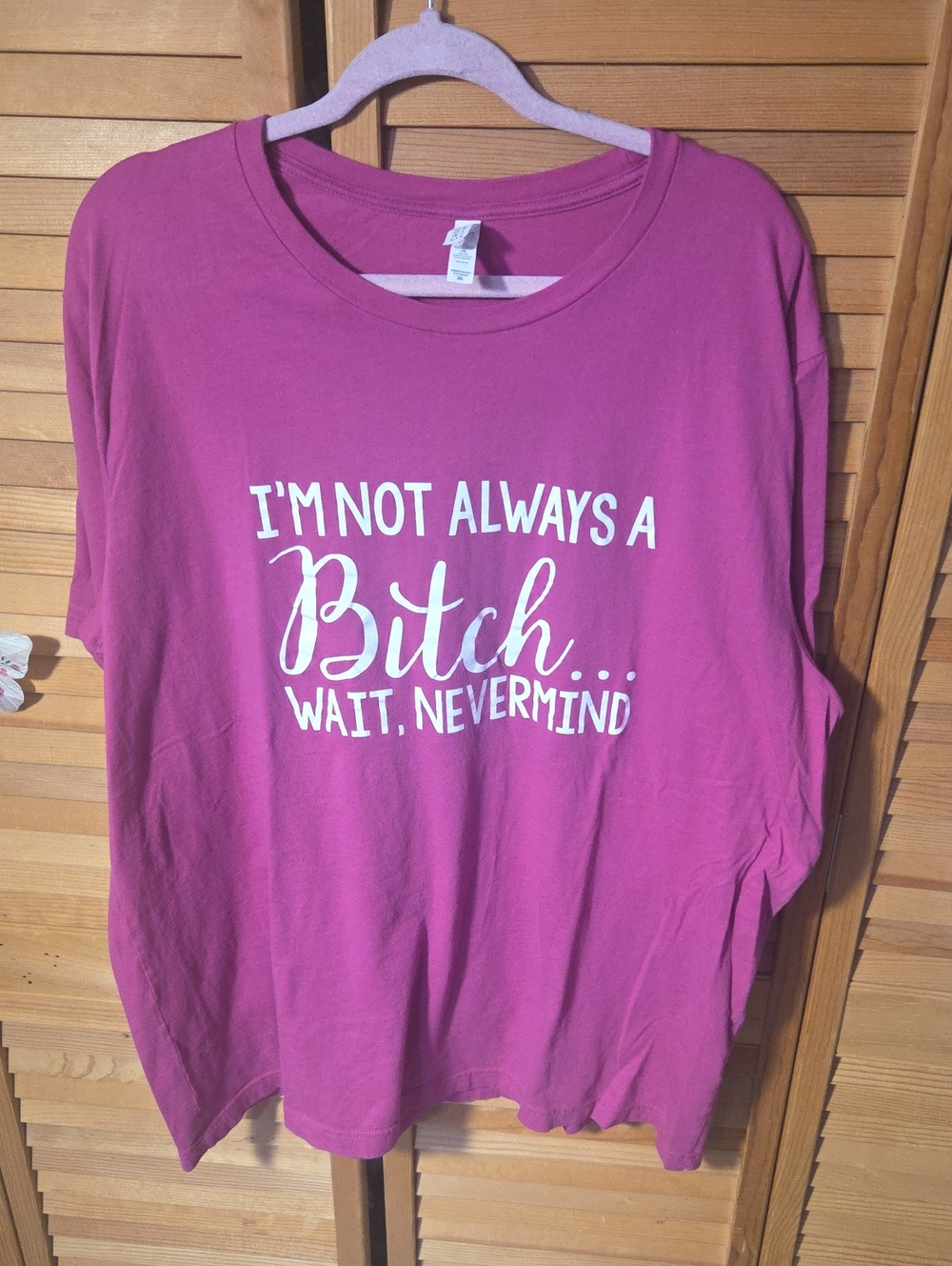 Bella Canvas Pink Graphic Tee with White Script